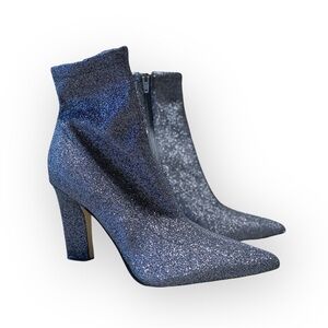 Guess Aspire Blue Glitter High Heel Pointed
Toe Ankle Booties Size 6.5